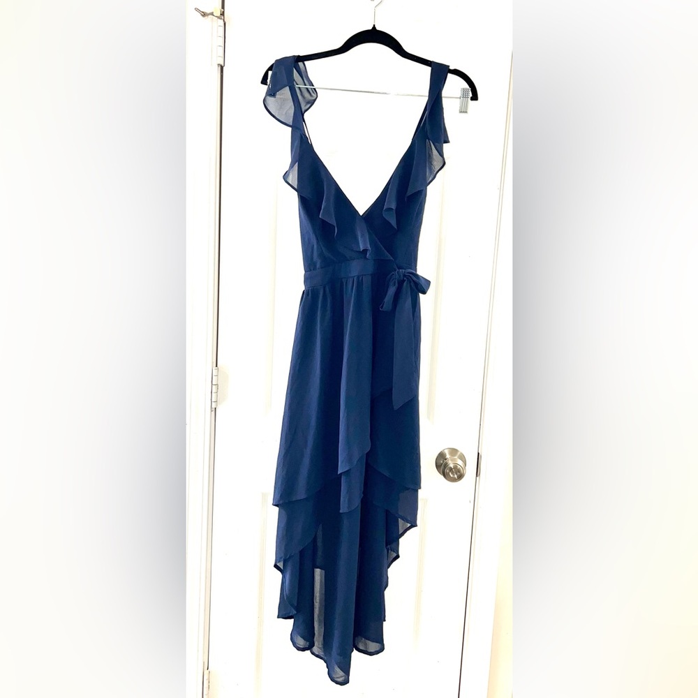 Miss Avenue Navy High Low Dress